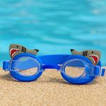 Lentes de Natación Infantiles con Diseño Tiburón Azul