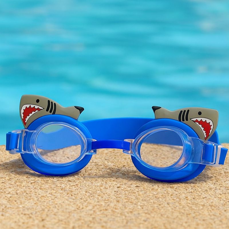 Lentes de Natación Infantiles con Diseño Tiburón Azul
