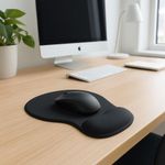 Mousepad de Foami Gel con Apoyador Negro