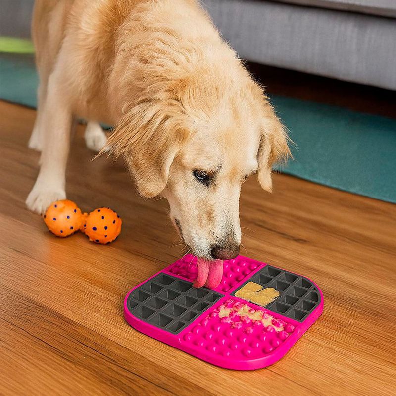 Plato de Alimentación Lenta para Perro Slomo Rosado