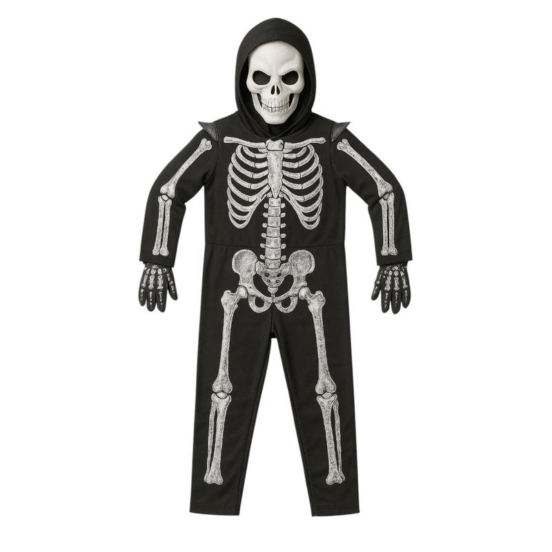 Disfraz de Esqueleto Infantil con Máscara Talla M