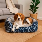 Cama Mediana Diseño Huesos Azul 26 Plg