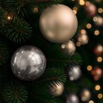 Set de 8 Bombas Navideñas  Dorados 8 cm