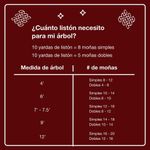 Listón Navideño con Árboles Dorados de 2.5 plg x 10 yardas Color Rojo