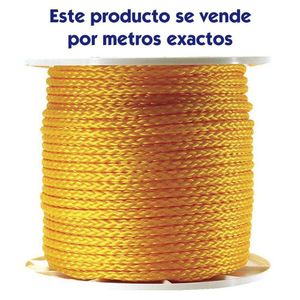 Lazo de Polipropileno Trenzado Amarillo 3/8 Plg x 1 M
