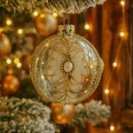 Esfera Navideña Transparente con Flores