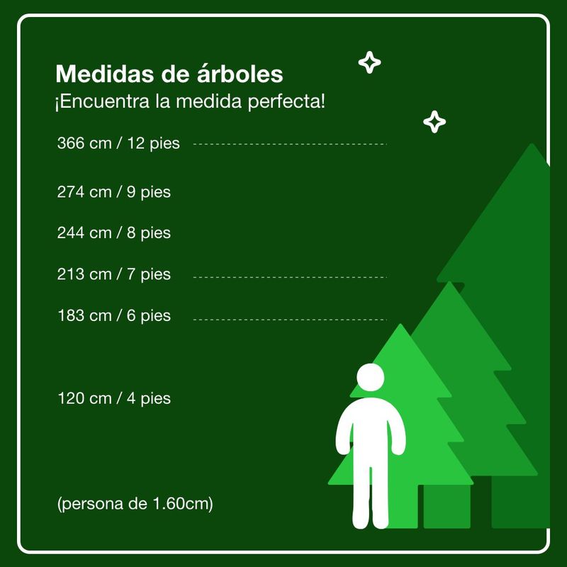 Árbol de Navidad Verde Nevado con Luz 2.28 Metros