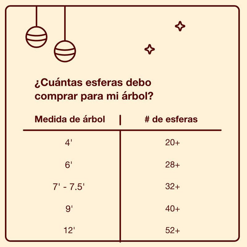 Set de 35 Esferas Navideñas Color Champagne