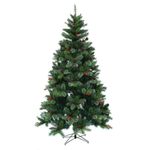 Árbol de Navidad Verde con Piñas y Frutos Rojos 1.98 Metros