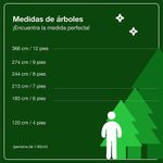 Árbol de Navidad Verde con Piñas y Frutos Rojos 1.98 Metros