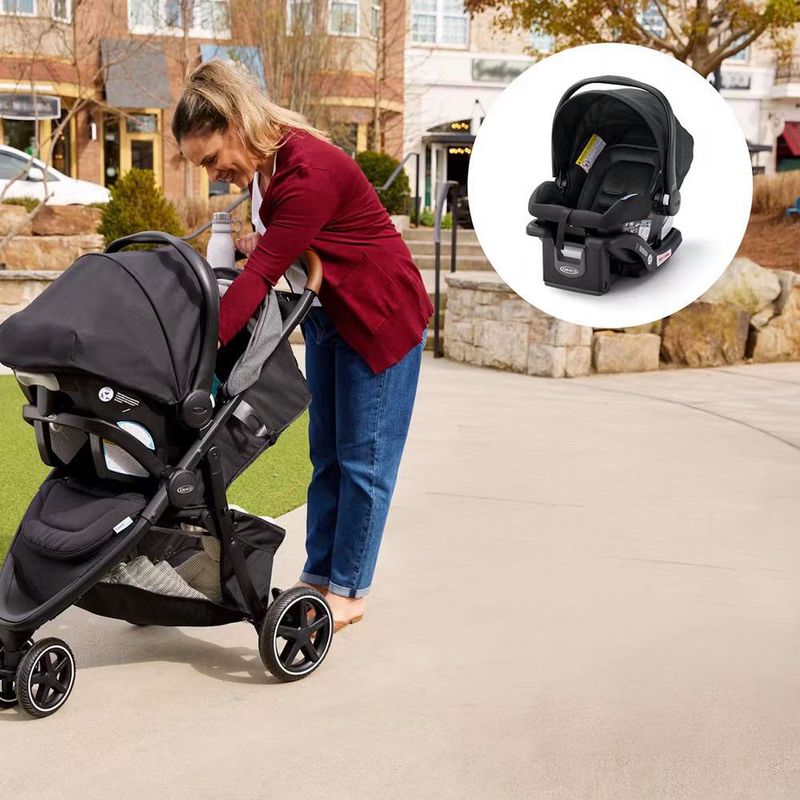 Carruaje Travel System Outpace LX Negro y Gris