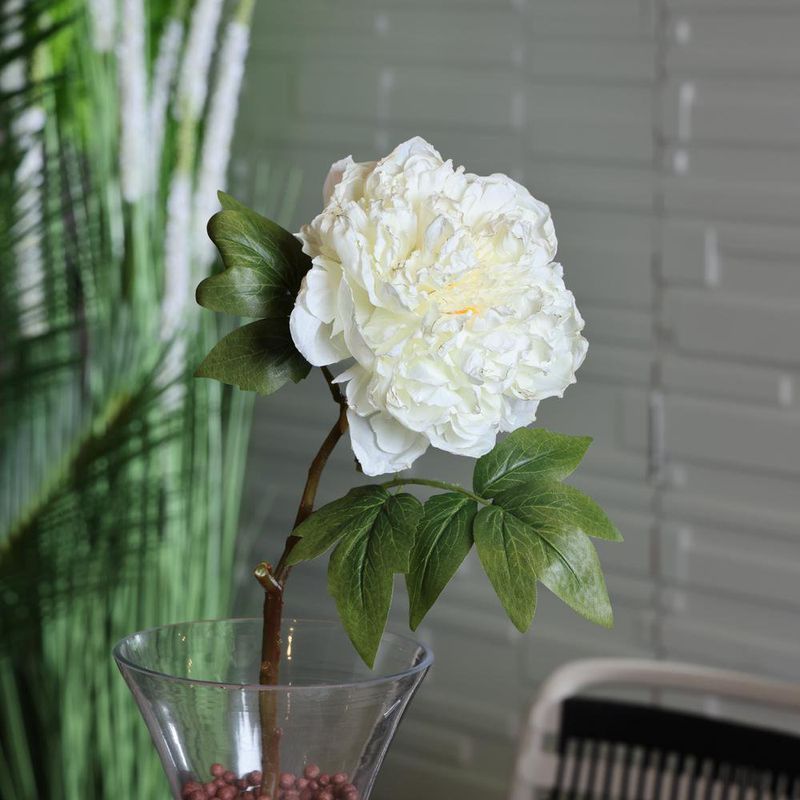 Peonía Artificial Blanca