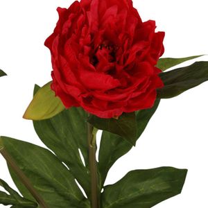Peonía Roja Decorativa para Ambientes Festivos de 70 Cm