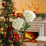 Hortensia Blanca Artificial de Tallo Largo