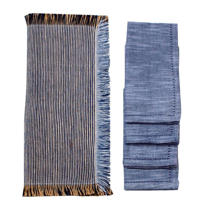 Set de 4 Individuales y 4 Servilletas Color Azul