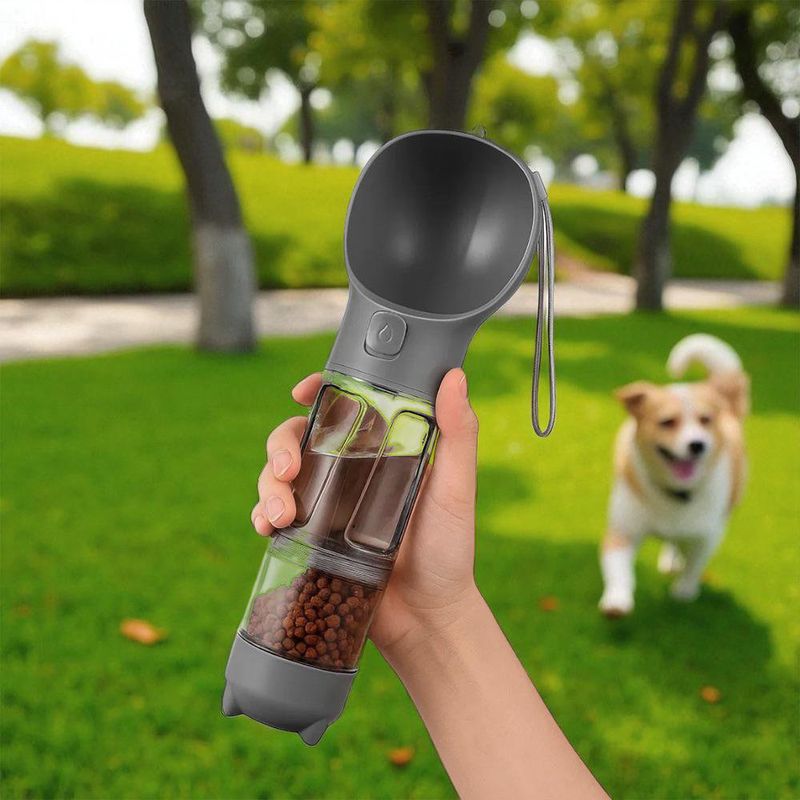 Dispensador de Alimentos y Herramienta para Mascota 4 en 1