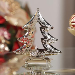 Portavelas Árbol Dorado Decorativo