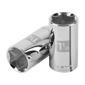 Dado Largo de 1 1/4 Plg de 6 Puntas Raíz de 1/2 Plg