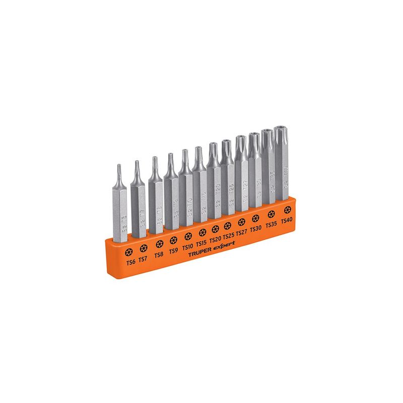 Juego de 12 Puntas Torx Combinadas con Seguro