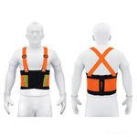 Faja Lumbar con Cintas de Alta Visibilidad Naranja Talla Ch