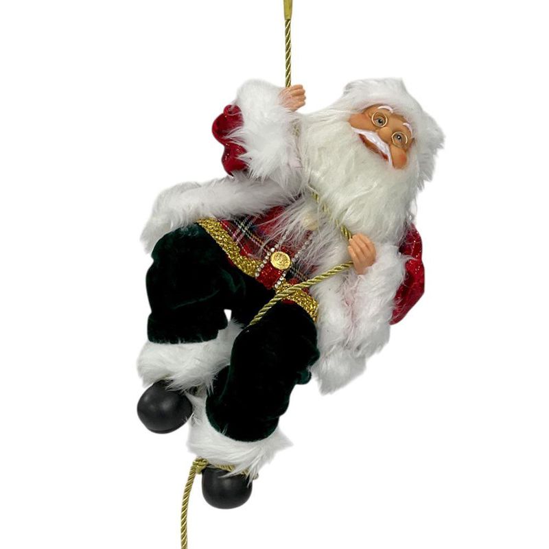 Santa Claus Colgante Trepando con Cuerda Decorativa