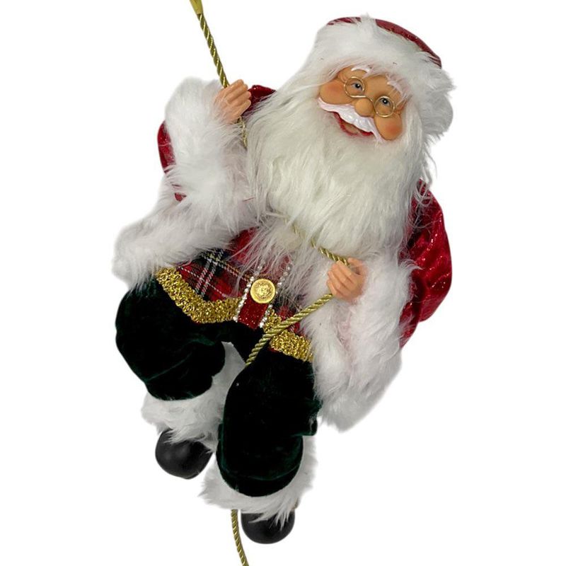 Santa Claus Colgante Trepando con Cuerda Decorativa