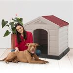 Casa de Plástico para Perro Diseño Techo de Teja