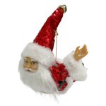 Adorno Colgante de Santa Volador con Brillos Rojos