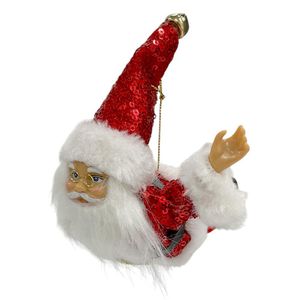 Adorno Colgante de Santa Volador con Brillos Rojos