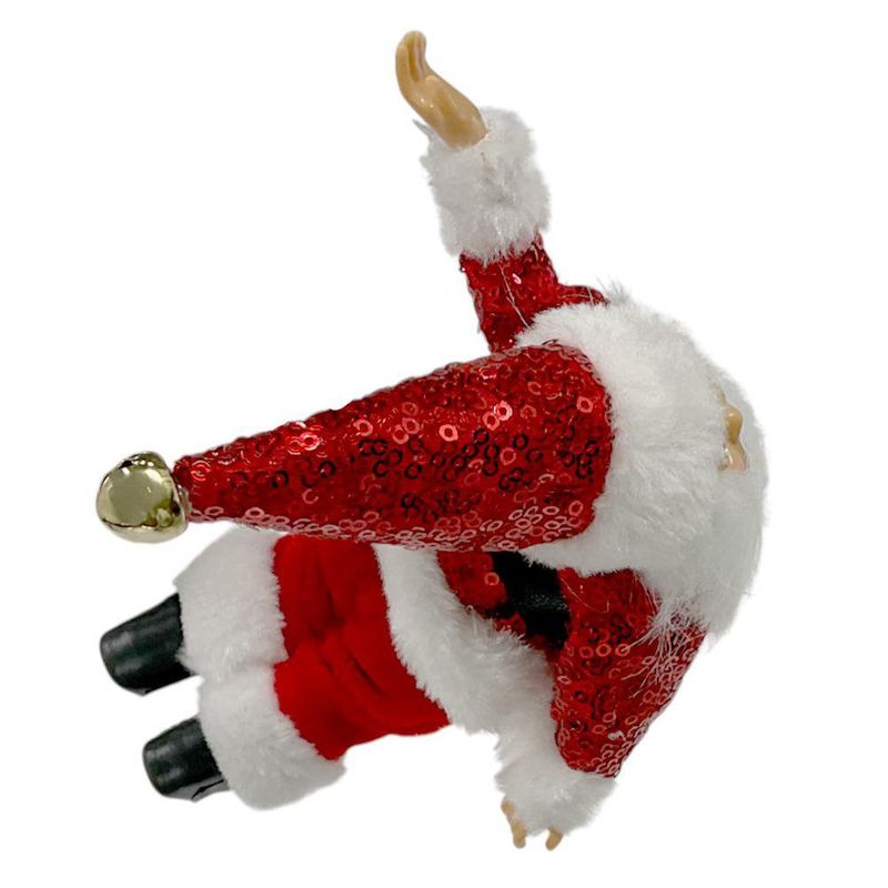 Adorno Colgante de Santa Volador con Brillos Rojos