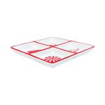 Bandeja para Botanas Navideña de 4 Divisiones