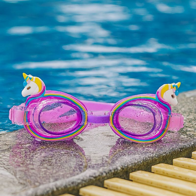Lentes de Natación Infantiles con Diseño Unicornio Arcoíris