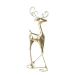 Reno Decorativo de Metal Grande Color Dorado