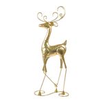Reno Decorativo de Metal Grande Color Dorado