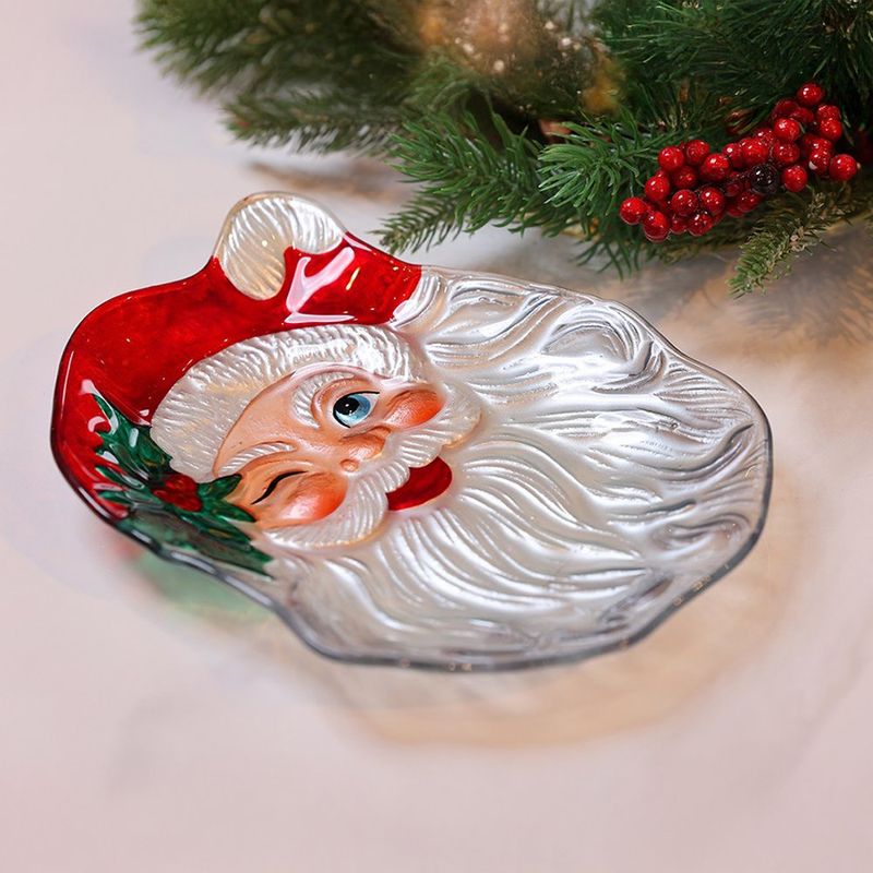 Plato Decorativo con Diseño de Santa