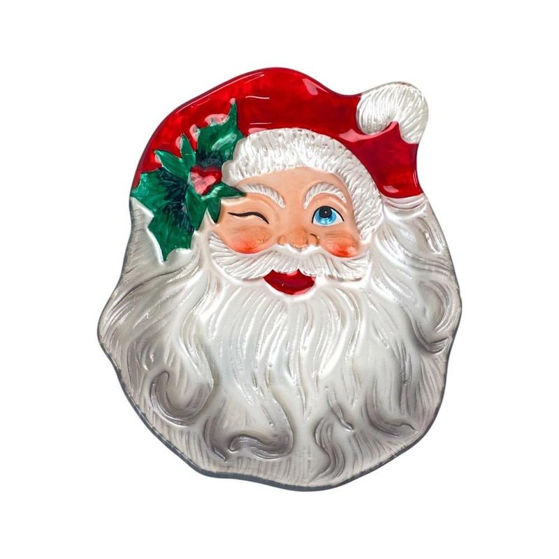 Plato Decorativo con Diseño de Santa