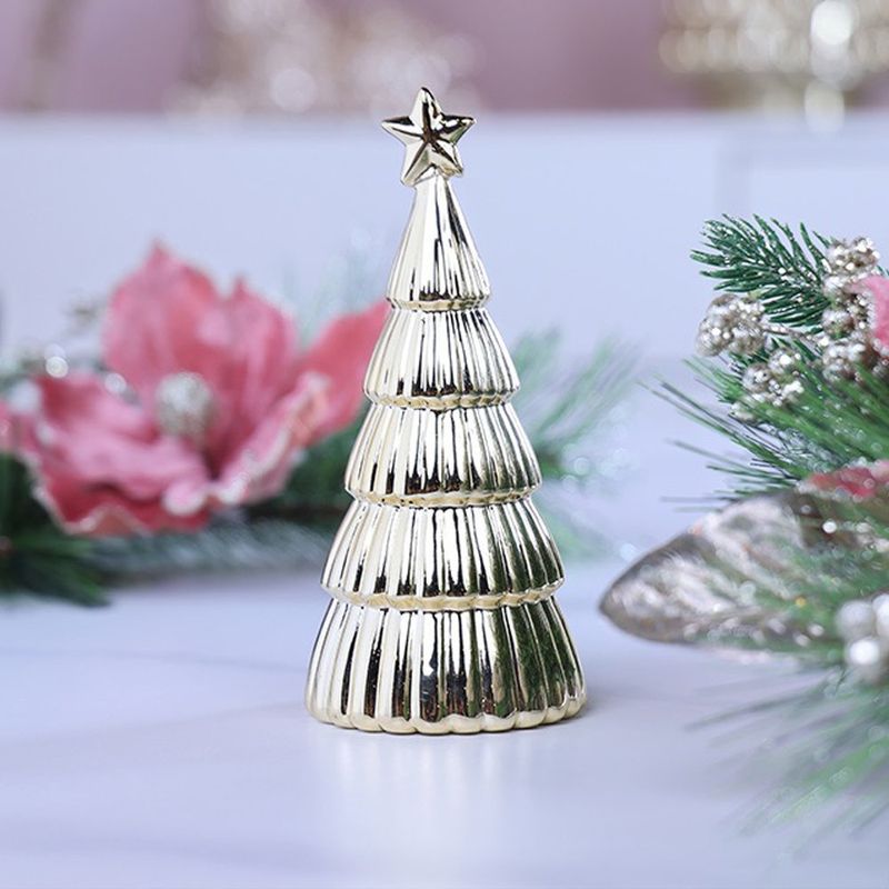 Mini Árbol Dorado Navideño Decorativo de Mesa
