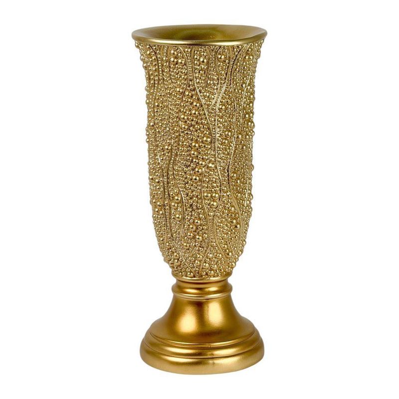 Florero Copa Larga Dorado con Textura