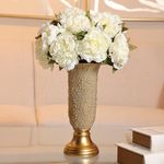 Florero Copa Larga Dorado con Textura