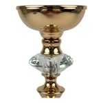 Portavela Elegante Dorado Con Acabado Elegante