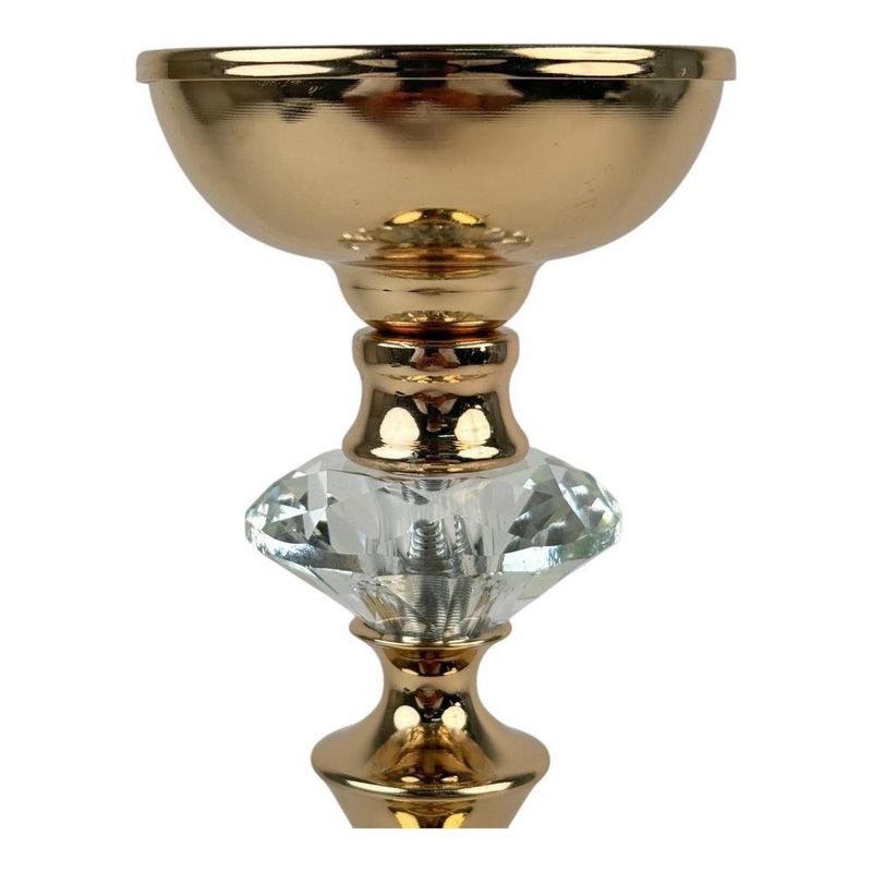 Portavela Elegante Dorado Con Acabado Elegante