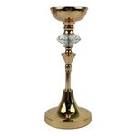 Portavela Elegante Dorado Con Acabado Elegante