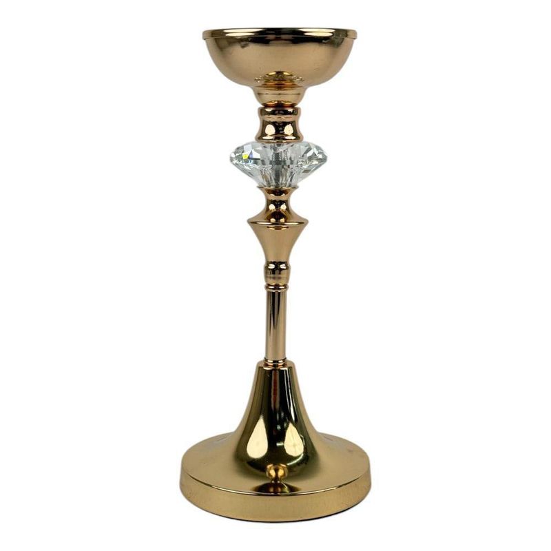 Portavela Elegante Dorado Con Acabado Elegante