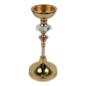 Portavela Elegante Dorado Con Acabado Elegante