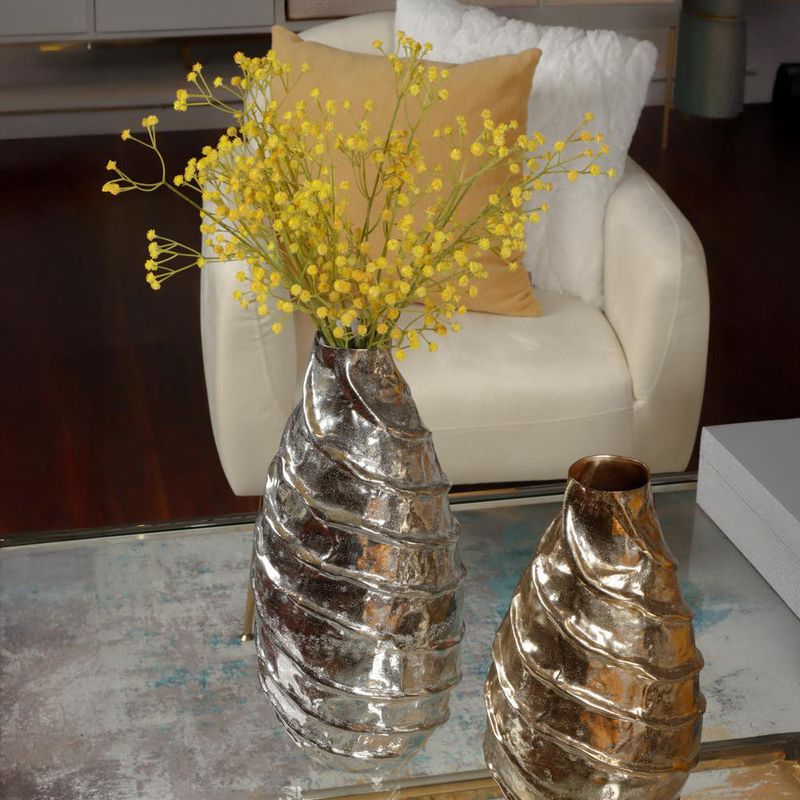 Florero Espiral Plateado