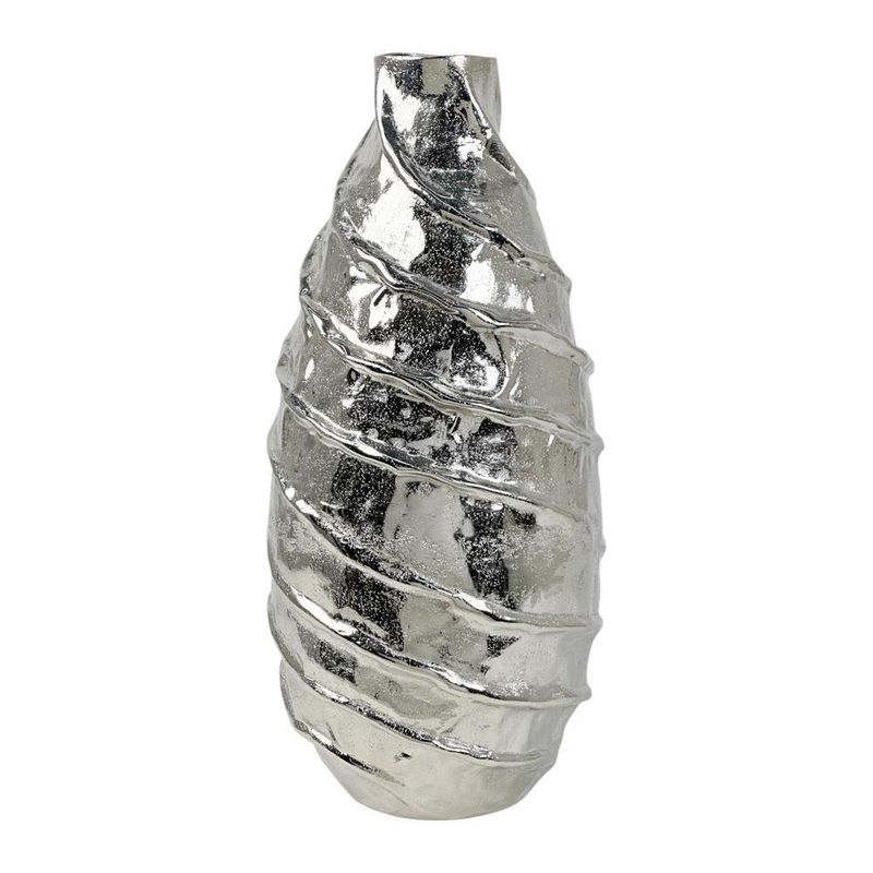 Florero Espiral Plateado