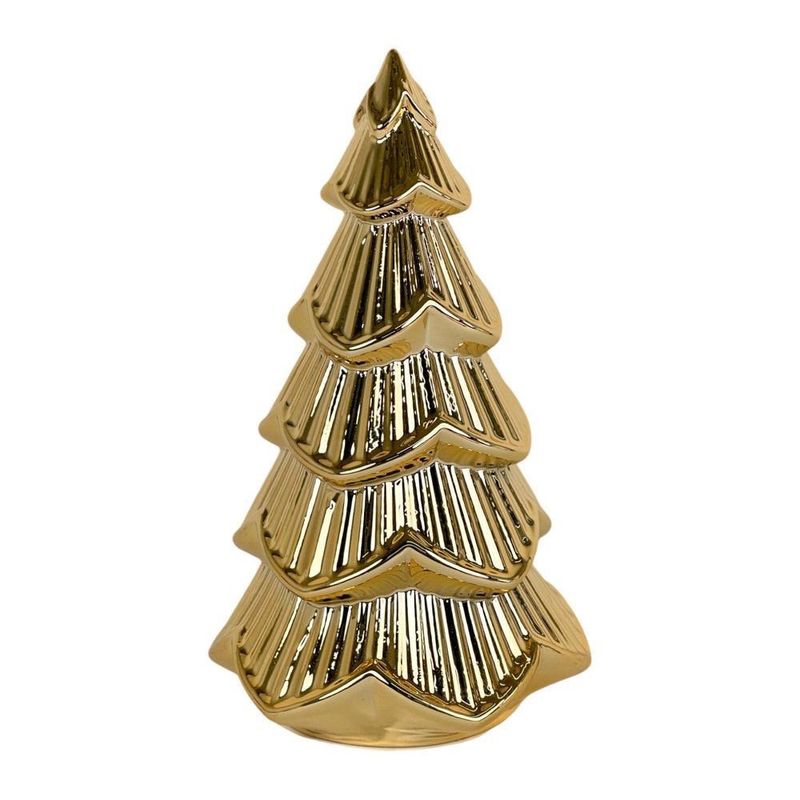 Árbol de Mesa Decorativo en Diseño Clásico Dorado