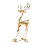 Reno Decorativo de Metal Pequeño Dorado