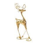 Reno Decorativo de Metal Pequeño Dorado