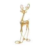 Reno Decorativo de Metal Pequeño Dorado
